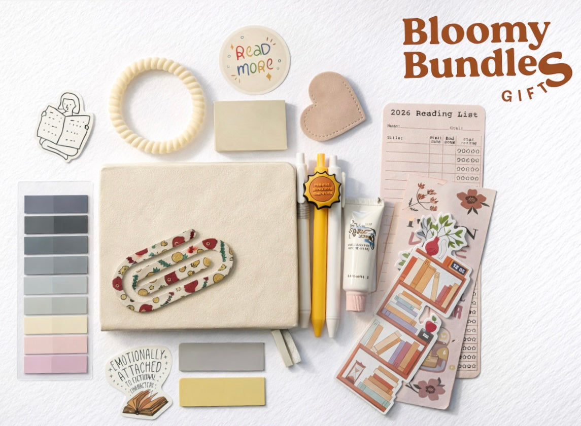 Cream/Wite Bookish Stationery Bundles