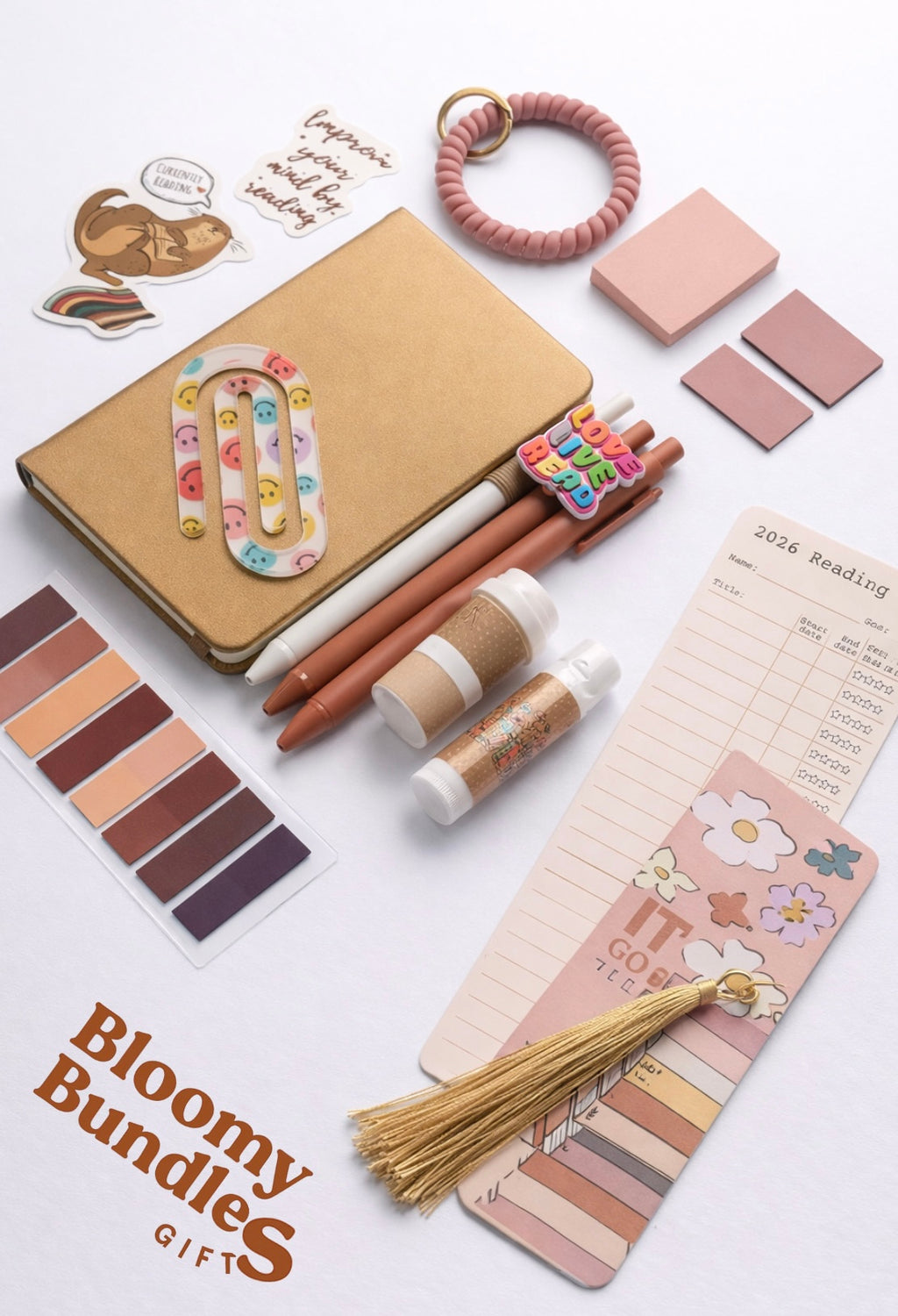 Gold Bookish Stationery Bundles