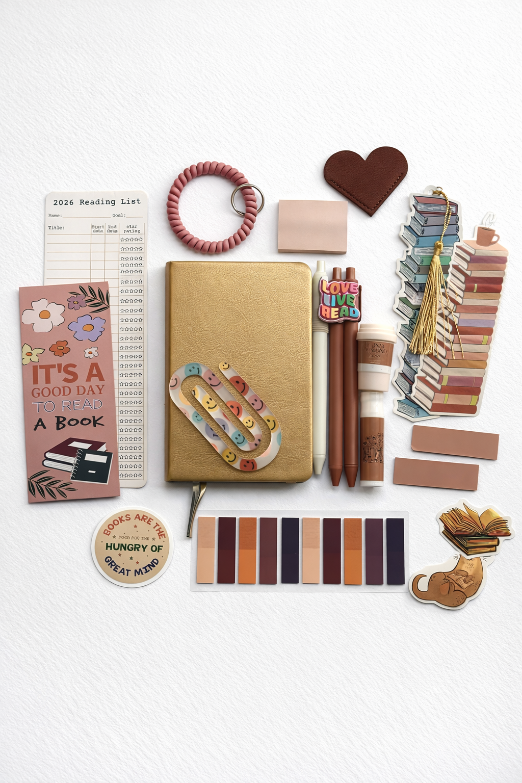 Gold Bookish Stationery Bundles