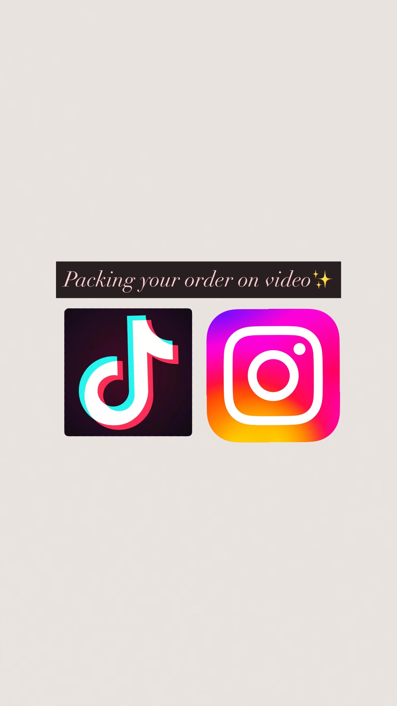 A Packaging Video (TikTok & Instagram)